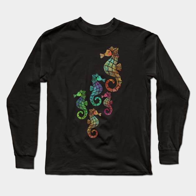 Sea Horse Long Sleeve T-Shirt by JulietLake